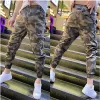 Corredores Cargo Calças Homens Harem Pants Multi-Bolso Camoue Man Cott Sweatpants Streetwear Casual Plus Size Calças F7EV #