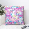 Pillow Crayon Art Effect Square Pillow Case Polyester Cover Velvet Zip Decorative Comfort Throw For Home Bedroom