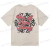 T-shirts pour hommes Marque de mode américaine Hellstar Abstract body adopte un imprimé amusant vintage de haute qualité double coton designer décontracté à manches courtes T-shirts pour hommes et femmes