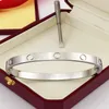 スクリューブレスレットbangle bangle with diamond for woman man高品質18kゴールドメッキダイヤモンドクラシックシルバーゴールデンローズゴールドメタルデザイナージュエリー