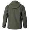 Mäns vattentät softshell Militär taktisk jacka Vinterproof fleece hoodie jacka armé utomhus hiiking vindbrytare kappa a38f#