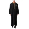 Men's Casual Shirts Islam Kaftan Muslim Men Clothing Loose Male Saudi Arabia Long Sleeve Maxi Dresses Islamic Dress Arab Caftan Dubai Robe