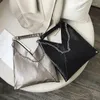 Totes Punk Black Messenger Bags Metal Chain Shoulder Straps Ladies Fashion PU Crossbody Handbags