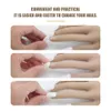 Mano de práctica para uñas Equipo de práctica de arte de uñas de silicona Mano falsa Pantalla de entrenamiento suave Modelo Manos Juego de manos protésicas 240321