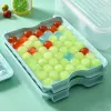 Verktyg 3d Round Ice Cube Tray med Box Plastic Diamond Style Ice Mold Refrigerator Sfärisk DIY Mögel Ice Ball Maker Kitchen Tools
