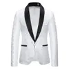Red Cashew Flower Jacket Mens Wedding Party Dress Jacket White Blue Black Jacket S M L XL XXL 240326