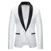 Red cashew flower jacket mens wedding party dress jacket white blue black jacket S M L XL XXL 240326