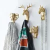 New 1Pc Nordic Deer Wall Hanging Coat Hook Punch-Free Animal Head Key Hanger Home Storage Decoration Kitchen Ornament Accessories