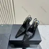 dame robe de bal danse même talon de créateur chaussure à talon haut LEE pompe à bride arrière en cuir miroir femmes noir marron blanc prad triangle brossé rehausser chaussures taille 35-40