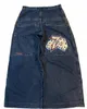 JNCO breda ben jeans män retro harjuku y2k hip hop rock broderi grafisk baggy streetwear överdimensionerad hög midja denim byxor ny m0rw#