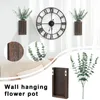 Vases Unique Floral Display Rustic Wooden Wall Planter For Farmhouse Decor Room Bedroom Office Greenery Plants Dried Flowers Pot Vase