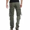 2024 FI Militära lastbyxor Herrbyxor Overalys Casual Baggy Army Cargo Pants Men Plus Size Multi-Pocket Tactical Pants G22p#