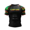 cody Lundin Men UV Sports Tights Camiseta de poliéster de secagem rápida para sublimar Black Compri Camisetas de banho de manga curta 96IA #