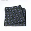 Mouchoirs Nouvelle Mode Poche Carré Bleu Rouge Dot Poignée 22 * 22 cm Fleur Paisley Hanky ​​Set Hommes D'affaires Accessoires De Mariage Y240326