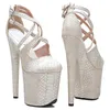 Dance Shoes Women Fashion 20CM/8inches PU Upper Plating Platform Sexy High Heels Sandals Pole 164