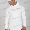 Männer T-Shirts Neue 2023 Reflektierende T-shirts Männer Mode Bunte Schwarz Tops Für Männliche Gym Mit Kapuze Jacke Strtwear Männer Lange Slve Zipper Ts T240325