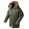 Winter LG Parkas N3B Pufferjacke Männer Fell Kapuze Dicke warme Mäntel EU-Größe XXL Taktische Luftwaffe Parka Outwear Veste H8om #