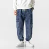 Plus Size Herren Cargo Jogger Jeans Hip Hop Streetwear Mehrere Taschen Stretched Cott Casual Denim Hosen Baggy Hosen 8XL d1ir #