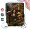 Stitch gothic girl 5d bricolage AB exercices de diamant peinture steampunk femme chasseresse mosaïque art portrait croix kits de point de point décoration de la maison