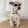 Tröjor fathin lyxig hund tröja krämig vita husdjurskläder för tax bulldoggeddy chihuahua hundkläder