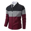 Herfst En Sinter Mannen Nieuwe Jas Fi Baseball Shirt Grab Fleece Warm Casual Trui Rits Vest Trend Kleur Trui f2fE #