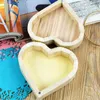 Gift Wrap 2pcs Valentine'S Day Storage Box Heart Shaped Wooden Jewelry Ring Bracelet Organization Packaging Earrings Crafts