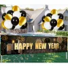 Accessories Happy New Year Banner Yard Sign Pattern Shiny Firework for Merry Christmas New Year Party Decoration Supplies Outdoor Banners