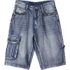 Summer Men's Loose Multi Pockets Cargo Denim Hip Hop Jeans Jeans Skate Skate