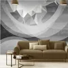 Tapeten Benutzerdefinierte große Wandtapete 3D abstrakte geometrische TV-Hintergrundblume