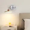 Lámpara de pared Retro color crema, candelabro de pared del pasillo creativo americano de grano de madera, lámpara de noche para dormitorio, decoración del hogar