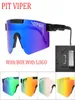 Flat Top Sun Glasses Blue Frame Mirrored Lens Windproof Sport Polarized Sunglasses For Men/Woman De Sol6484809