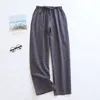 2024 New Style Trending Cott Plaid Pajama Trousers Furnishing Cott Panties Pajamas Cott Men Slee Down Home Wear R106 99Ba#