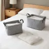 Baskets 1pc Nordic Felt Storage Basket Living Room Tea Table Black Gray Sundries Storage Basket Cloth Felt Storage Box Bedroom Socks