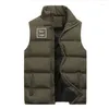 Men's Vests Custom Logo Mens Vest Men Winter Warm Sleeveless Jackets Male Fashion Casual Comfort Thickened Jacket