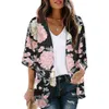 Damskie stroje kąpielowe 2024 Bohemian Print Womens Summer Beach Ubranie bikini torebka Sukienka Pareo Tunik Swimsuit Long Kimono Cardigan Summer Top 240326