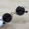 2020 Ronde zonnebrillen Steampunk Metal Frame Strierbreien Clear Lens Retro Circle Frame Zonnebril T2001067688532