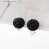 Ear Cuff Restoring the ancient ways of Japan and South Korea contracting bright black ear clip earrings geometric nightclub jewelry wholesale Y240314