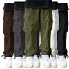 Lente Nieuwe Casual Broek Heren Fi Losse Rechte Wijde Pijpen Broek Mannen Streetwear Hiphop Pocket Cargo Broek Heren broek f63T #