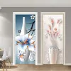 Stickers Modern Design Flower Diamond Pearls Door Sticker Poster Vinyl Self Adhesive Mural Geometry Nordic Living Room Bedroom Decoration