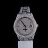 Orologio antico ghiacciato su richiesta, orologio VVS Clarity Moissanite in oro rosa con diamanti disponibile ai migliori prezzi