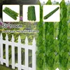 Flores decorativas 50x100cm artificial hera hedge folha verde cerca painéis falso tela de privacidade para casa ao ar livre jardim varanda decoração