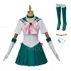 cosplay Anime Costumes Sailor dress wig moon Tsukino Usagi role-playing Meiou Setsuna Chibiusa girl dress Halloween set wig party costumeC24321