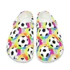 Chinelos coloridos futebol impressão moda interior presentes para os amantes verão antiderrapante durável sandálias casuais chaussure femme