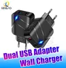 QC30 USB Universal Fast Chargers Dual Ports 9V 2A LED Quick Chargting Power Adapter Hem reseväggladdare med detaljhandelspaket 8063982