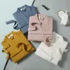 Camisón de mujer Unisex con cuello en V y cintura con cordones Camisón con bolsillos Color sólido Ropa de dormir Toalla Albornoz suave para la belleza m2xF #