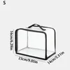 Storage Bags Transparent Black Zipper Makeup Bag Organizer Box Men Women Travel Clear Cosmetic Waterproof Toiletry Wash Make Up Case