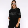 Fille Chemises blanches Femmes Tshirt Designer T-shirt Tops d'été Lâche Sweat-shirt de couleur unie Top Tee Luxe Vêtements décontractés Marée Pulvérisée Tops Femmes Fox Survêtement Ensembles