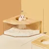 Cages Hamster sable salle de bain petit animal de compagnie sable bain maison formation toilette animal de compagnie sable salle de bain salle de douche animal anti-déversement baignoire boîte