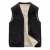 Cappotto da uomo aderente in gilet con maniche lunghe con scollo a V caldo gilet giacche invernali addensare abbigliamento outdoor 2023 Outwear Y74x #