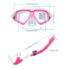 Scubal Diving Mask Snorkels Set Antiburst Myopia Lenses antifog 성인 수영 쉬운 호흡 튜브 스노클링 옐로우 240321